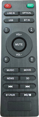 MechFox Home Theatre Remote Control Compatible Multimedia Speaker | HT-1P | Blaupunkt (Supports USB function) Remote Controller(Black)