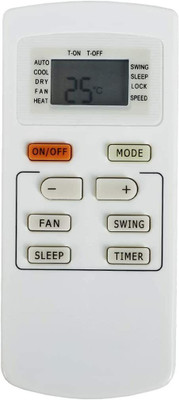 Ehop YX1F Compatible Remote Control for  Air Conditioner YX1F1 YX1F2 YX1F3 YX1F4 GREE Remote Controller(Black)