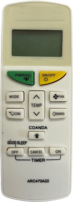 S R WEBSHOP Remote Control ARC470A22 Compatible for  Air Conditioner (White) Daikin Remote Controller(White)
