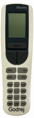 Woniry AC Remote No. 133C (with X-Fan Function), Compatible for Godrej AC Remote Godrej, Voltas Remote Controller(White)