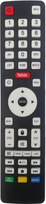 BhalTech Oscar LED Smart Remote Control (Old Remote Exactly Same Remote Will Only Work) Compatible for Oscar Tv Remote Controller(Black)