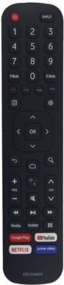 Ehop ERF2H60V Compatible Remote Control  Smart TV 4K Ultra HD TV VU Remote Controller(Black)