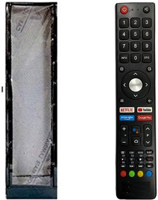 LUNAGARIYA Protective  for BPL LED TV Remote Control, PU Leather  Holder Cover Remote Controller(Black)