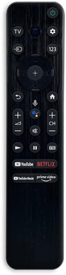 V4 Gadgets Compatible for Sony Tv Remote RMF-TX800P Model Suitable for OLED QLED FHD Smart Android TV with Google Assistant & Voice Command Feature-Pairing Must Remote Controller(Black)