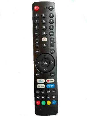 LUNAGARIYA  Smart LCD LED TV REMOTE,O Eye Plus Remote Controller(Black)