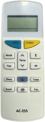 Akshita AC-0255 Split AC Remote Control With Back-light/Display Light Universal O GENERAL & BLUESTAR Ac Remote Controller(White)