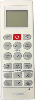 RESORB RE 36N Compatible with LG AKB75415302 AC Split / Window and Cassette AIR Conditioner Remote Controller(White)