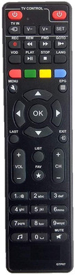 Kritex Compatible with GTPL SETTOP Box Remote Remote Controller(Black)