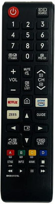 7SEVEN Compatible for all Samsung TV Remote with Netflix ZEE5 Prime Video Hotkeys HY-1343 1315L BN59-01301A SAMSUNG Remote Controller(Black)