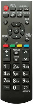 NixGlobal RM-1180M-1 (N2QAYB000823 N2QAYB000486 N2QAYB000820 N2QAYB000487 N2QAYB000752 N2QAYB000572 Remote Compatible with PANASONIC LED LCD TV Remote Controller(Black)
