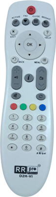 RR Pro D2H-VI New Model D2H Set Top Box Remote Control Compatible For Videocon Set Top Box D2H Remote Controller(White)