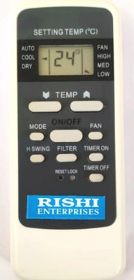 RISHI ENTERPRISES THIS REMOTE IS COMPATIBLE FOR  AC REMOTE (137ADFR) HITACHI Remote Controller(White)