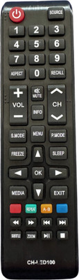 MechFox Television Remote Compatible LCD/LED TV Remote Control | RM-1A | Common Local CH-LED100 Remote Controller(Black)