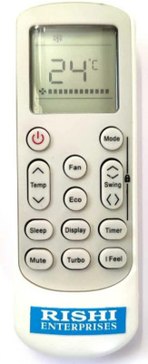 RISHI ENTERPRISES THIS REMOTE IS COMPATIBLLE FOR  REMOTE (191ASEO) ONIDA AC Remote Controller(White)
