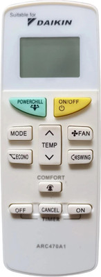RE Daikin132A Daikin AC Remote Controller(White)