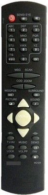 Nij Compatible For VSR200A VSR200C 2 IN 1 CRT TV Remote Control VIDEOCON Remote Controller(Black)