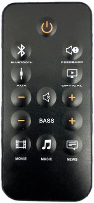 RESORB HT 105 Compatible Remote SB150 Home Theatre | Soundbar Cinema Audio Speaker Compatible with All Model Audio Home Theater System. Remote Controller(Black)