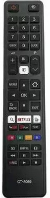 Audus  Remote without Voice function Remote Compatible for Smart LED TV Toshiba Remote Controller(Black)