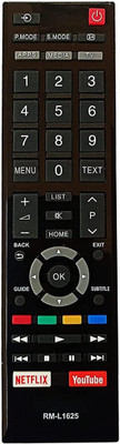 TVE RM-L1625 LED LCD Smart TV with Function YouTube/Netflix Remote Control Compatible for Toshiba Television Remote Controller(Black)