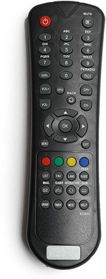 TIZOQ Replacement Remote Control Compatible for Siti Set Top Box DTH Set Top Box DTH (XCS01) Siti Set Top Box DTH Remote Controller(Black)
