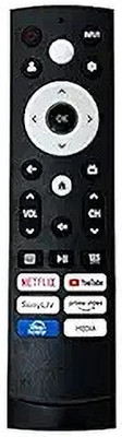 HDF Replacement Remote Control for Hisense (Netflix,You-Tube,Prime-V,Sony-Live) Smart TV (ERF3T920H) with Non Voice Supported Hisense ERF3T920H Smart TV-Please Match the Image With old Remote Remote Controller(Black)