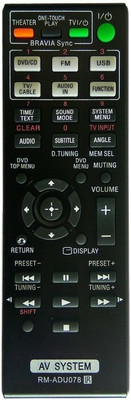NixGlobal ADU078 Remote Compatible with SONY MULTIMEDIA MUSIC SYSTEM HOME THEATRE Remote Controller(Black)