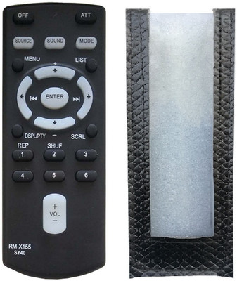 LipiWorld Remote With Cover RM-X155 Remote Control Compatible For  Sony Car Stereo Remote Controller(Black)