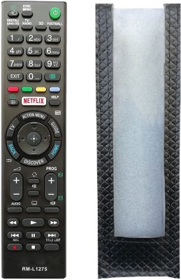 LipiWorld RM-L1275 Lcd Led TV Remote ( Works with All Most All ) ( Remote with Cover ) Compatible For RMT-TX100D RM-ED041 RM-GA015 RM-GA016 RM-GA018 Sony Bravia TV Remote Controller(Black)