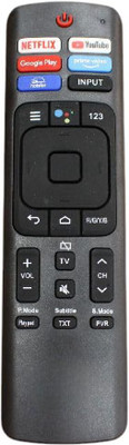 Tke  TV Remote (Non Voice) VU/Hisense Remote Controller(Black)