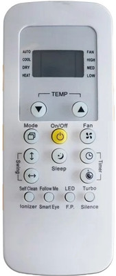 HDF Replacement Remote Control Compatible for Midea AC (148A_MID) Midea AC, Carrier AC Remote Controller(White)