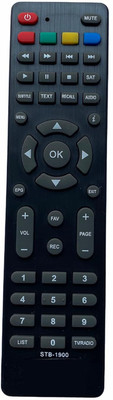 TIZOQ Remote Control Compatible for Swaroop Free Dish STC 700 DTH Set Top Box STB-1900 DTH Set Top Box Remote Swaroop Free Dish STC 700 DTH Set Top Box Remote Controller(Black)