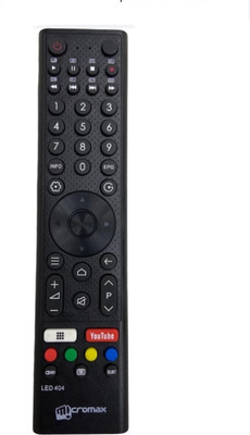 Sugnesh ®60 N TV REMOTE Compatible for Micromax Smart TV LCD/LED Remote Control (Macthing with Old Remote,same Remote will Only work) Remote Controller(Black)