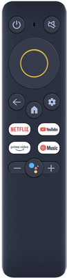 TIZOQ Remote Control Compatible for Realme 4k Smart Smart TV Stick Smart TV Stick (4K) with Voice Supported Realme 4k Smart Smart TV Stick Remote Controller(Black)