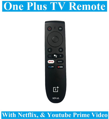 SINAL Pack of 1 One Plus Smart Tv Remote With Netflix & YouTube (RMT63) For One Plus with voice Remote Controller(Black)