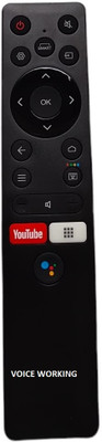 ANM Bluetooth Remote compatible for Amstrad TV ANdroid AMSTRAD - Voice command working, VERIFICATION ON customer care Remote Controller(Black)
