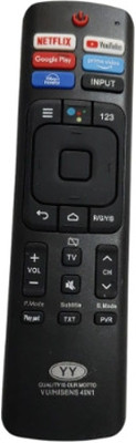Tke Vu/Hisense Non-Voice Smart LED TVRemote Control (AAF) VU TV Remote Remote Controller(Black)