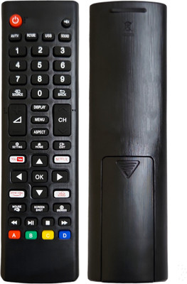 ERNIL Smart LED LCD Tv Remote Compatible for Crown Smart LED TV (Please Match The Image With Your Existing Remote) Remote Controller(Black)