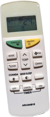 Ehop AC-132H Compatible Remote Control For AC ARC484B15 Daikin Remote Controller(White)