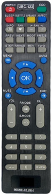 Akshita UNI-1 URC-123 TV Compatible For LED LCD TV Remote Control HITACHI/INTEX/IMPEX Remote Controller(Black)