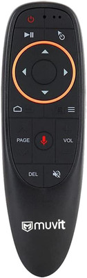INNOVIX Wireless Bluetooth Remote G10 Model Voice Wireless Remote Control 2.4G IR Learning for Smart Tv Box and PC With IR Learning Fly Air Remote Mouse for Android TV Box Black Remote Controller(Black)