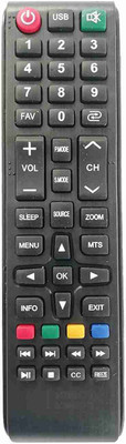NixGlobal MMX09 MX09 Remote Compatible with MICROMAX SMART LED LCD TV Remote Controller(Black)