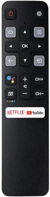 ditec fit for 43K31 50K31 55K31 32S6500S 40S6500FS 43S6500FS 55H3A 65K3A RC802V Remote (Without Voice Function) Compatible for 4K Smart HD Android Led Tv Iffalcon, Tcl Remote Controller(Black)