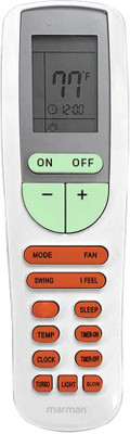 Marman Compatible with Blue Star AC Remote Control Model 133 Suitable for 1 | 1.5 | 2 Ton Split and Window AC - Match Remote Key by Key With Existing Blue Star AC Remote Controller(White)