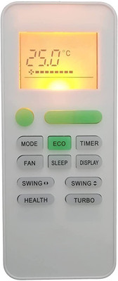 BhalTech 145 AC Remote Control with Display Light (Old Remote Exactly Same Remote Will Only Work) Compatible for VIDEOCON AC Remote with Backlight Remote Controller(White)