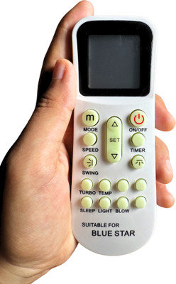 MechFox AC Remote Air Conditioner Remote Compatible with Split/Window AC Remote Control |AC-125A| BLUESTAR Remote Controller(White)