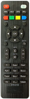 TVE STB-2740 Set Top Box Remote Compatible for  Remote Siti Digital Remote Controller(Black)