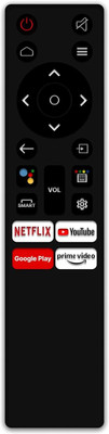 TIZOQ Replacement Remote Control Compatible for Nokia FHD UHD OLED 4K Smart Android TV Voice Supported | with Netflix, Youtube, Google Play & Prime Video Nokia FHD UHD OLED 4K Smart Android TV Remote Controller(Black)