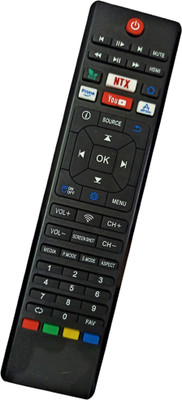 Ehop Compatible Remote Control for  Smart LED LCD TV with youtube VU Remote Controller(Black)