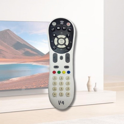 V4 Gadgets Compatible With  DTH RF Box Videocon Remote Controller(White)