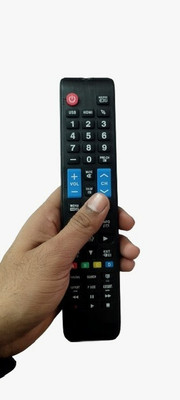 QIBOX URC-117 Original New and Upgraded TV remote control with soft keys Compatible with Samsung TV Smart LED/LCD/HD/HDMI Television URC-117 Remote Remote Controller(Black)
